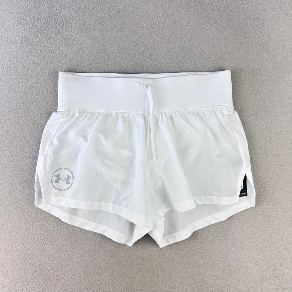 Under Armour Run Up-the-Pace 3" Shorts Womens Medium White Running Marathon NWT